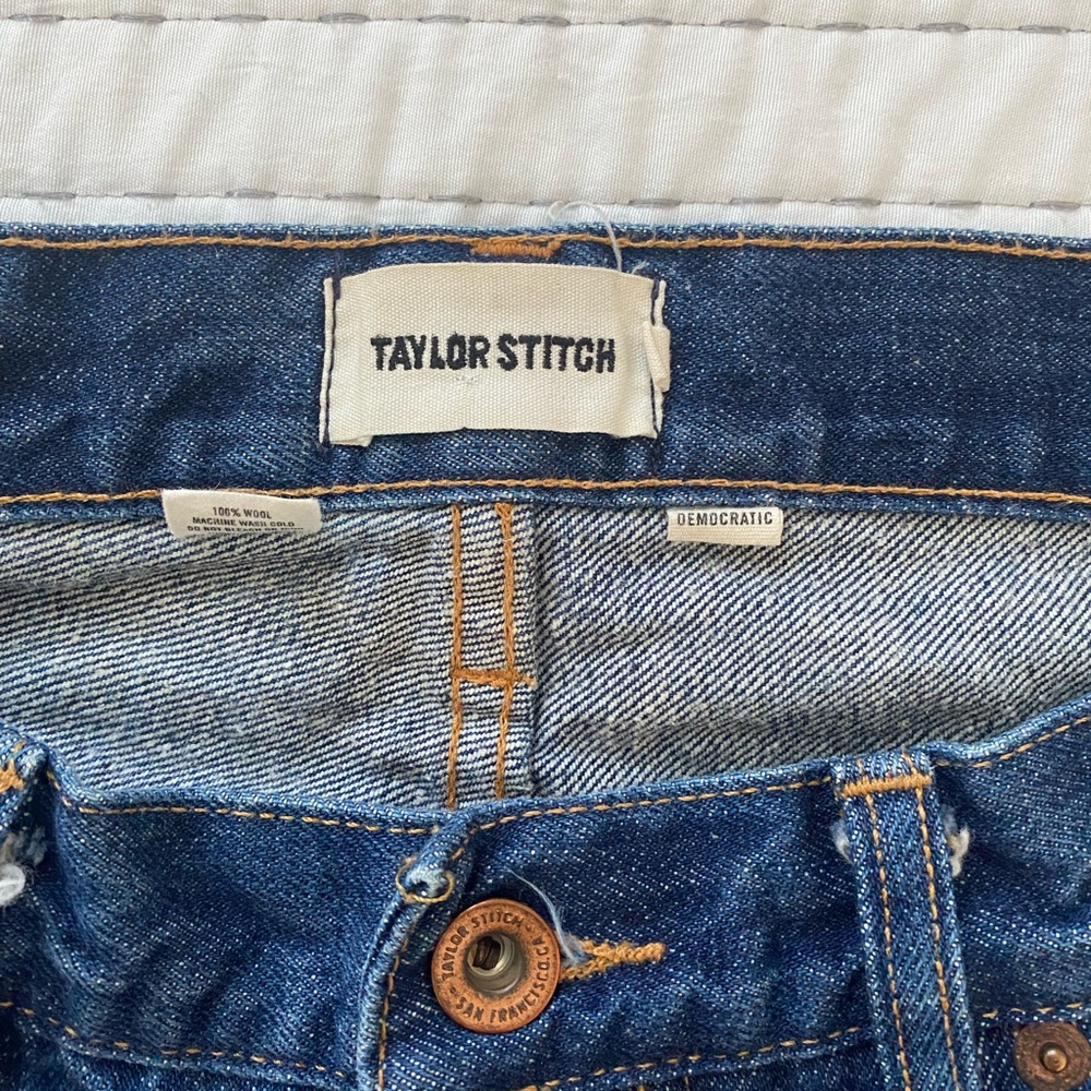 Taylor Stitch Democratic Deep Blue Straight Jeans - Picture 3 of 11
